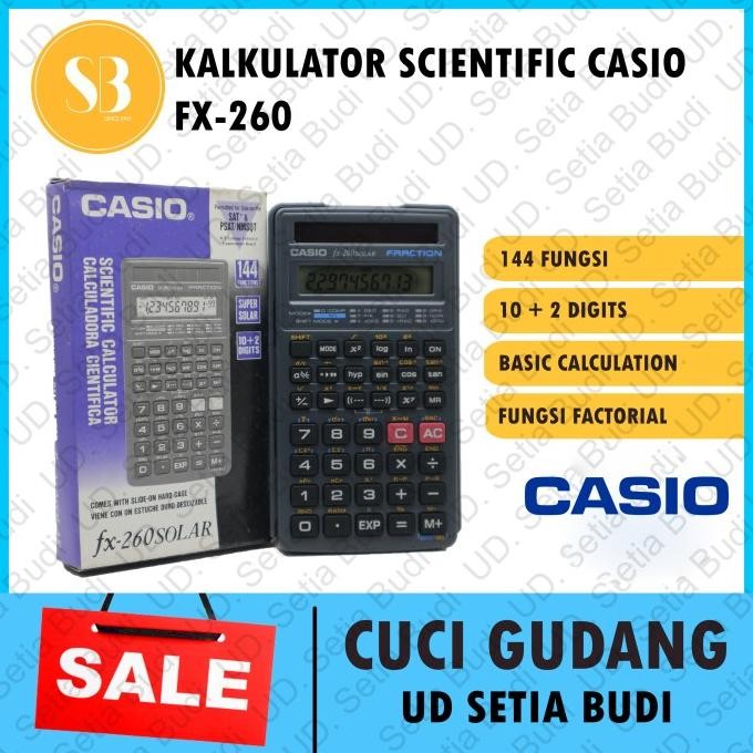 

BEBAS ONGKIR - Kalkulator Scientific CASIO FX-260 Solar II