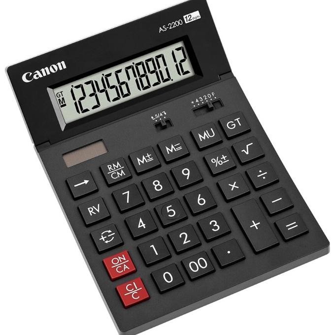 

TERLARIS - Kalkulator Meja Calculator CANON AS-2200 Office Desktop 12 Digit
