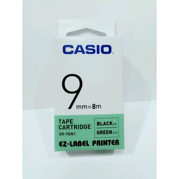 

Terlaris Casio Ez-Label Printer Tape Cardridge 9Mm Tipe Xr-9Gn1 Warna Hijau Original New