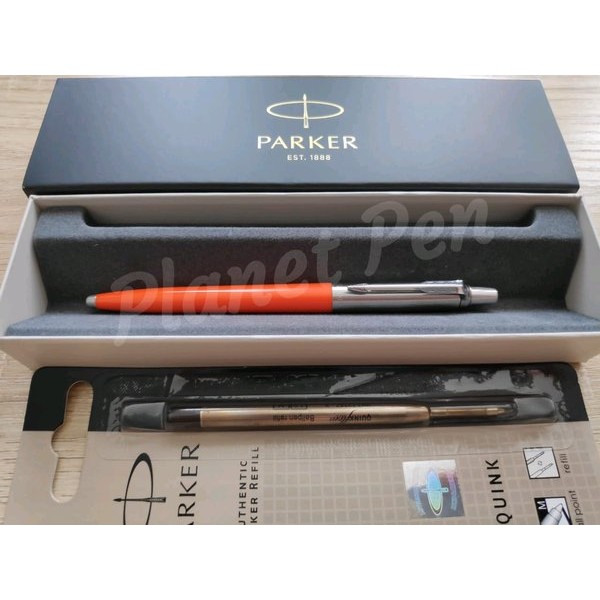 

Terlaris Paket 1 Klik - 1Pcs Parker Jotter Fancy Orange Ballpoint & 1Pcs Refill Ballpoint New