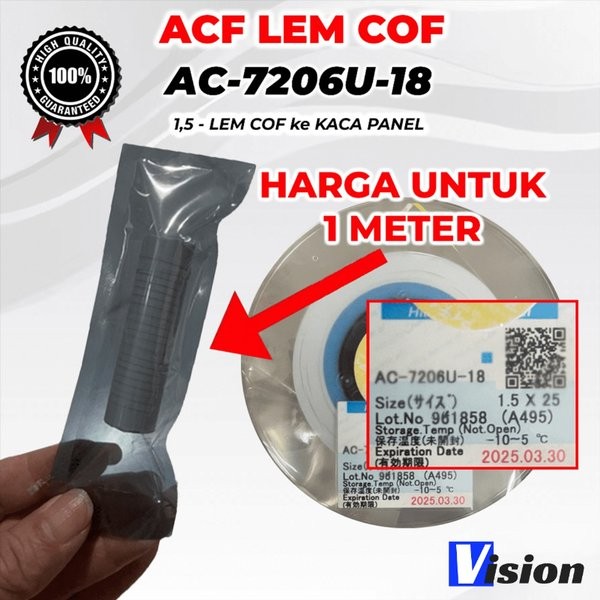 

Terlaris Lem Acf Ac-2056R-35 Ac-7206-18 2.0 Mm/ 1.5 Mm 1 Meter/50 Cm Perekat Ic Flexible Cof Ke Pcb