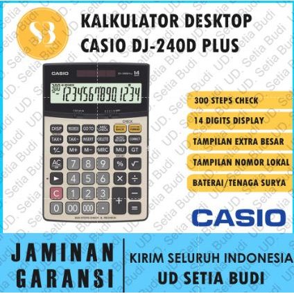 

BEBAS ONGKIR - Kalkulator Desktop Casio DJ-240D Plus Asli dan Bergaransi
