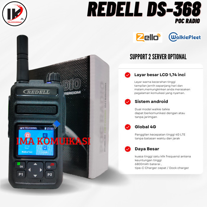 Ht Poc Redell Ds-368 Suport Platform Zello & Walkiefleet Optional Murah