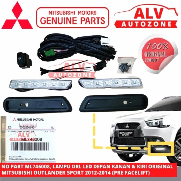 TERBARU LAMPU DRL LED BUMPER DEPAN 1SET ORIGINAL MITSUBISHI OUTLANDER ML746008