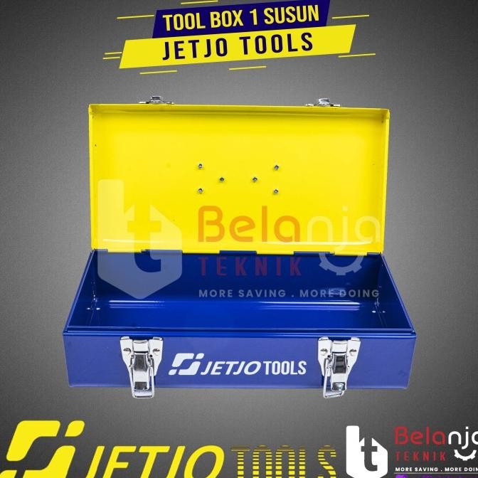 Jetjo Tools Metal Toolbox 1 Susun Tool Box Besi Kotak Tempat Perkakas Original Dan Terpercaya