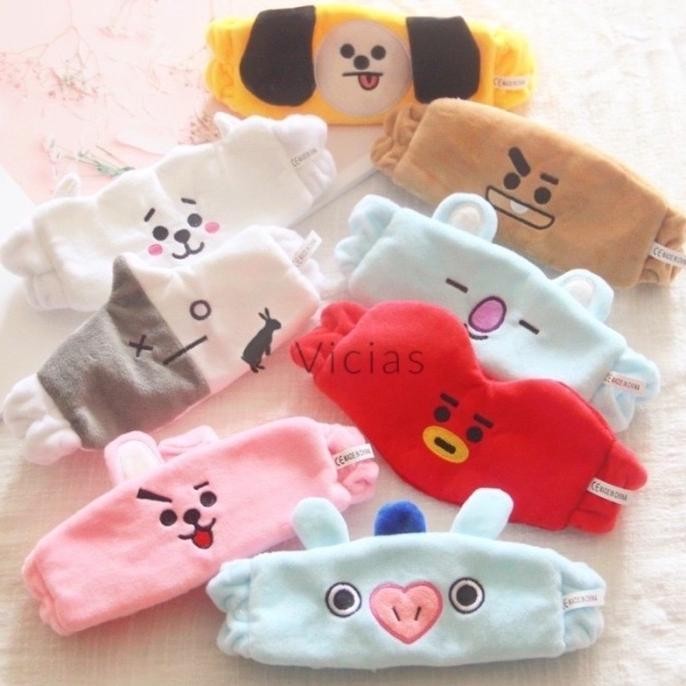 pui BAN24 Bando Bandana Headband Tidur Make Up BTS BT21 ARMY Korea Tata RJ