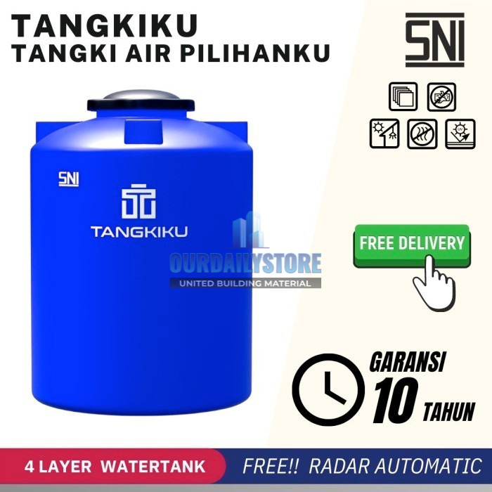 FREE ONGKIR Tangki Tandon Toren Air TB 1100 1000 Liter SNI Garansi 16 Tahun