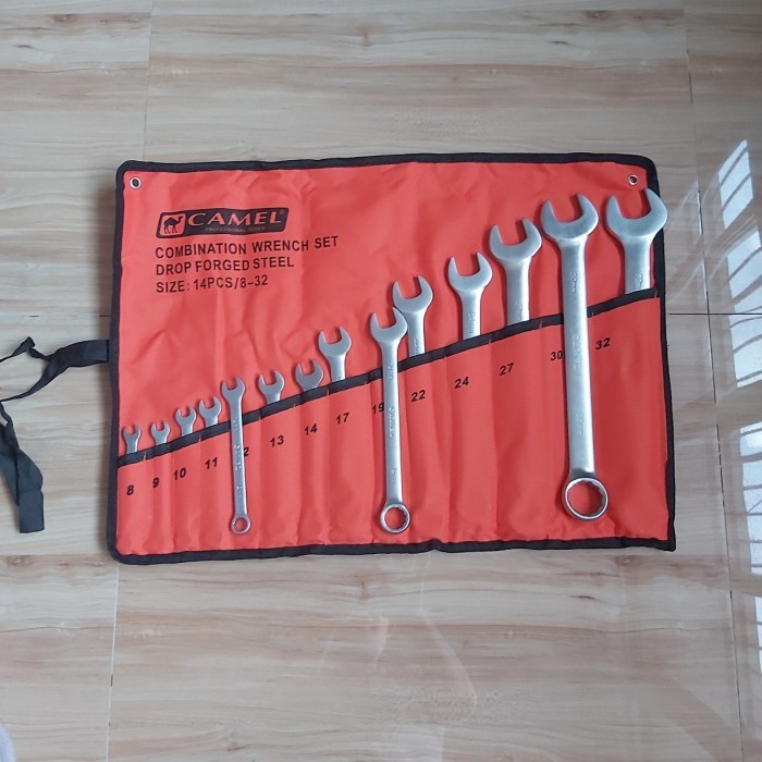 Termurah Kunci Ring Pas Set 14Pcs Camel (8-32) / Kunci Ring Pas Set Camel 14Pcs