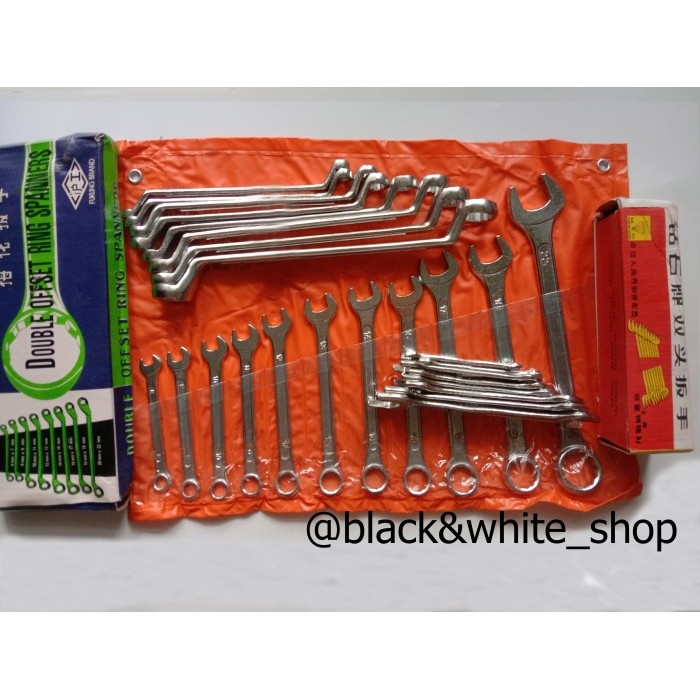 Terbaru Tool Set Kunci Ring Pas Set + Kunci Ring Fukung + Kunci Pas Set