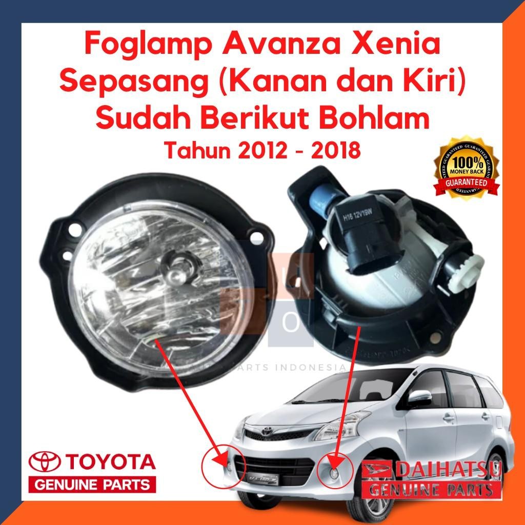 Foglamp Avanza Xenia/ Lampu Kabut Avanza Xenia 1 Set (Kanan Dan Kiri) Berikut Bohlam Thn 2012 - 2018