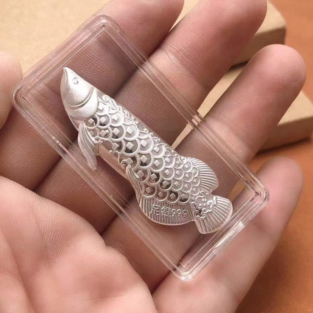 Pajangan Ikan Arwana Silver Untuk Seduh Rebus Daun Teh dan Penyimpanan Teh - Silver Arowana Fish Ste