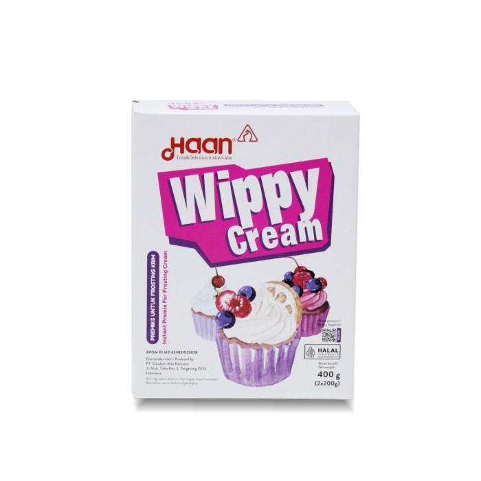 

STOK TERBATAS Wippy cream / whipping / whipped Cream bubuk Haan 400 gram Kode 1325