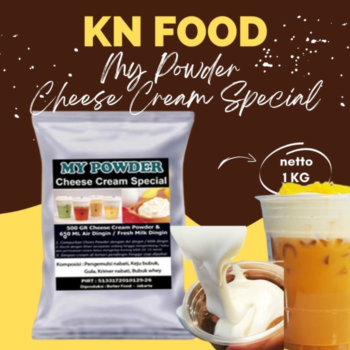 

BIG SALE TOPPING CREAM CHEESE TEA SPECIAL1 KG -Bubuk Cream Topping Cheese Tea Kode 1087