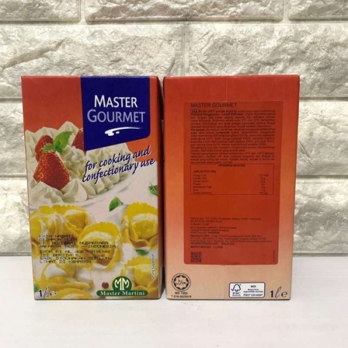

TERUJI Cooking Cream Master Gourmet 1 L Krim Masak Master Martini Kode 1028