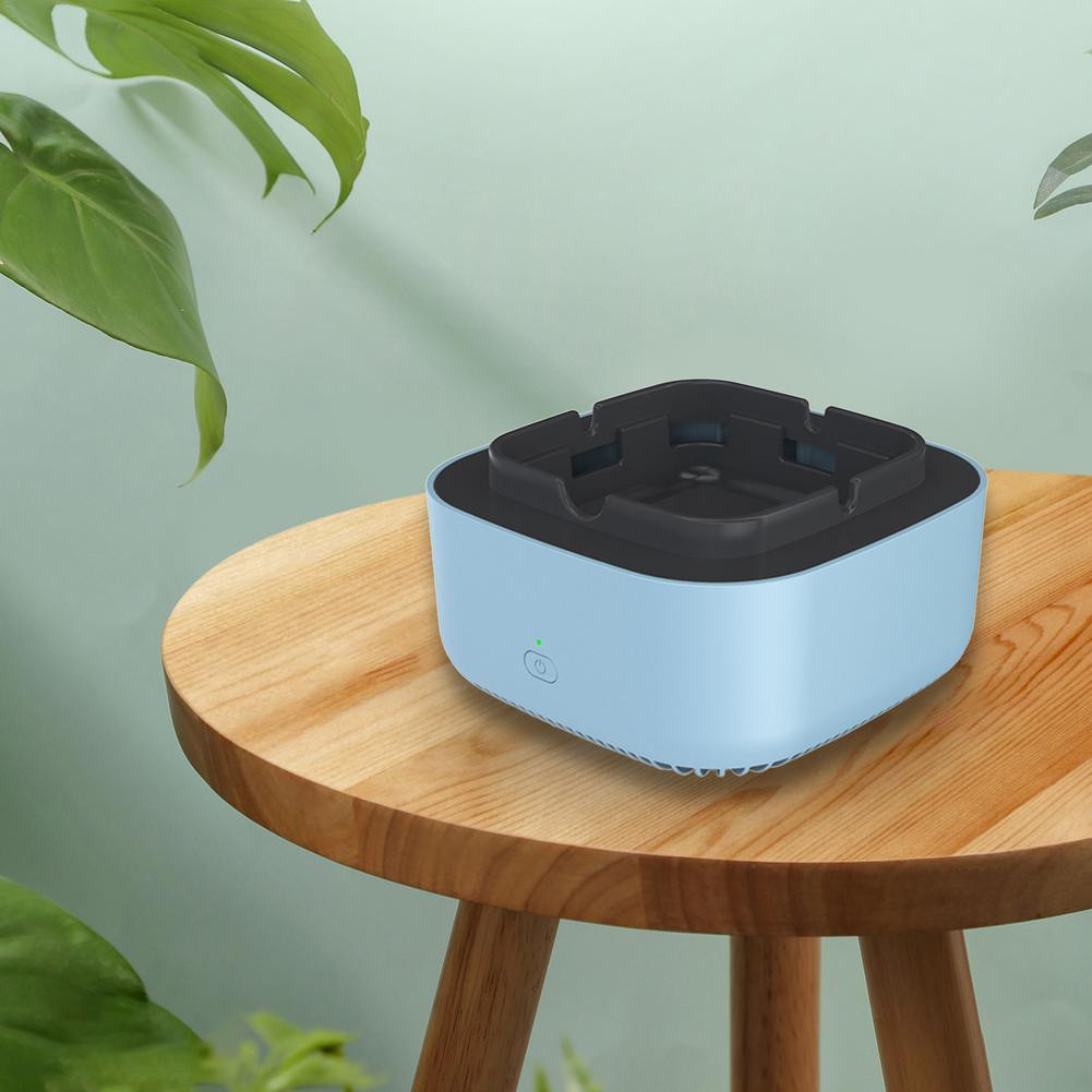 Asbak Abu Rokok Otomatis Tanpa Asap Multifungsi / Tempat Abu Pembersih Udara Ion Negatif / Purifier