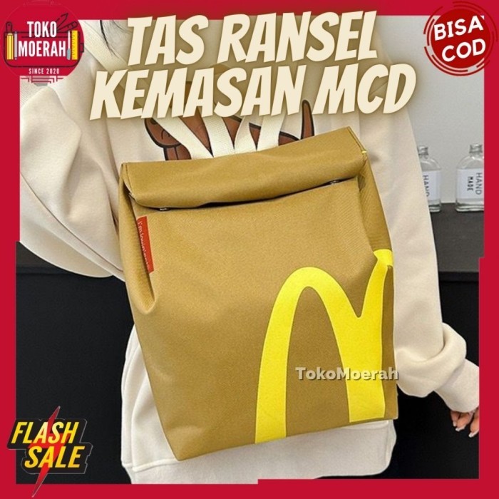 TERBARU TAS RANSEL MCD TAS FASHION SEKOLAH RANSEL MCD LUCU UNIK TAS BUNGKUS MCD UNIK