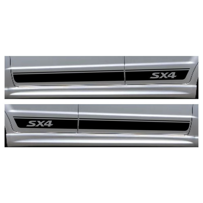 TERBARU Sticker Aksesoris Stripe Mobil Suzuki SX-4 01