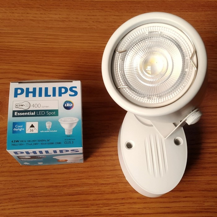 HOT PROMO Fitting lampu sorot spot light plafon led philips MR 16 220v