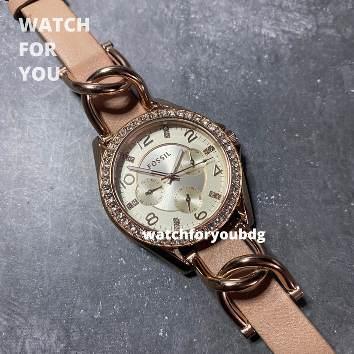 Jam Tangan Wanita Fossil Es3466 Riley Multifunction Rose-Tone Wfy Ori
