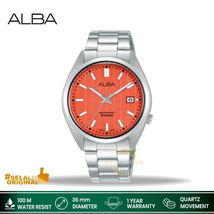 Jam Tangan Alba Gelato Ag8M39X1 Ag8M39 Orange Patterned Diskon