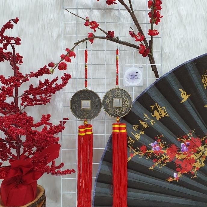 

Sale! Aksesoris hiasan imlek gantungan pohon sakura koin chinese new year