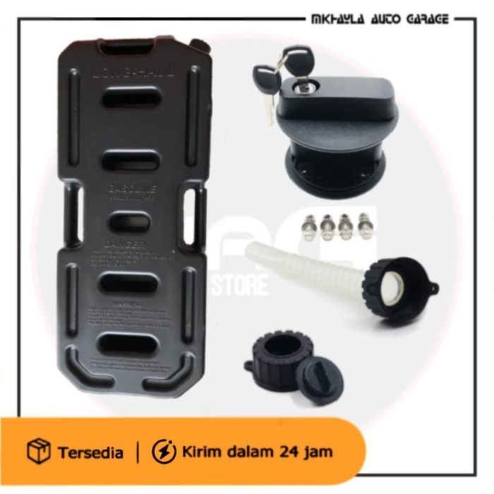 Jerigen Long Haul 20 Liter Hitam + Kunci Bracket Jerigen Bbm Offroad