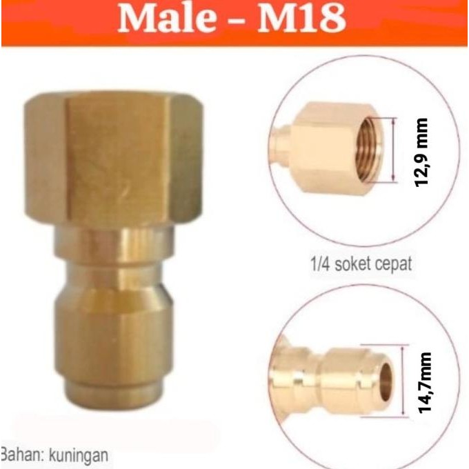 

ADAPTOR QUICK KONEKTOR MALE UNTUK GUN (LAKONI, H&L, DLL) SIAP KIRIM