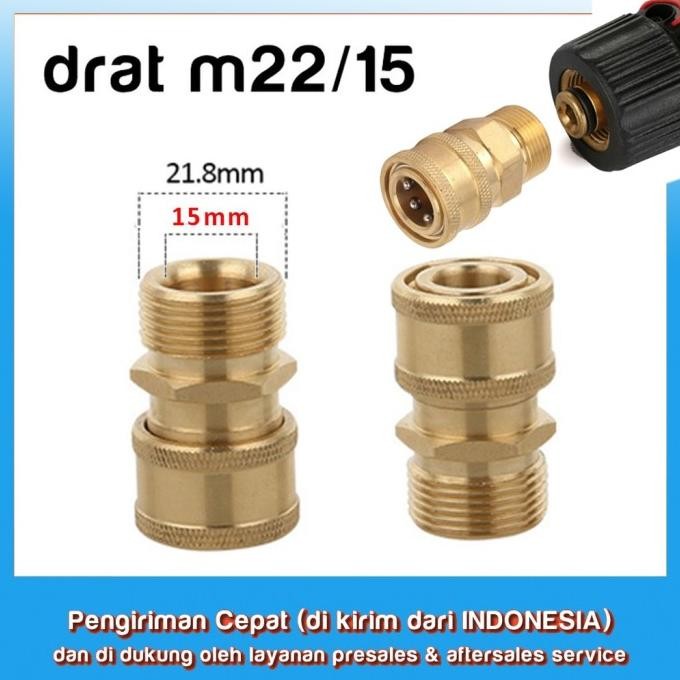 QUICK RELEASE JET CLEANER (M22/15 MALE THREAD) SIAP KIRIM
