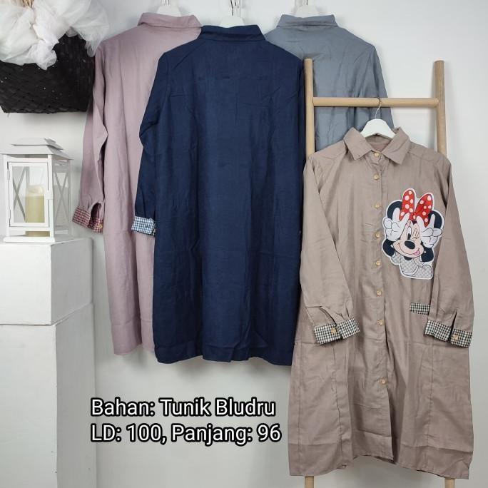 

Sale! Atasan tunik bludru motif MINNIE CHEESE