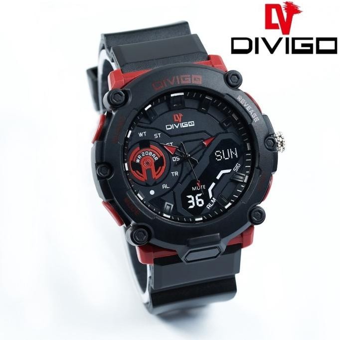 

JAM TANGAN DIVIGO ANALOG SPORT ORIGINAL STRAB RUBBER D-27 SIAP KIRIM
