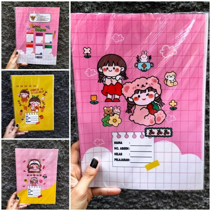 

[20 lembar] Sampul buku kuarto karakter HELLO KITTY/ PRINCESS/ MOMO (untuk buku pendek)