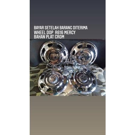 (1Set) Wheeldop R16 Mercy Plat Crom Lengkap Dudukan