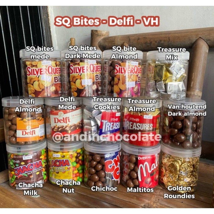 

Coklat toples besar 600ml kiloan hampers silverqueen delfi