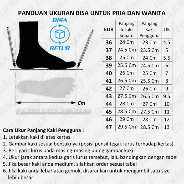 

RodaX Spectre True Roadbike Only Outsole Roadbike Cleat Shoes Sepatu Sepeda Cleat Roadbike SPD-SL
