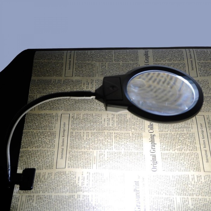 Lampu Meja + Kaca Pembesar untuk baca / service elektronik