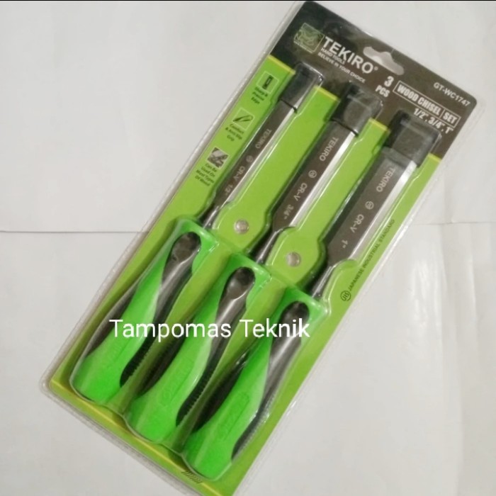 

Pahat Kayu Set Tekiro 3pcs Wood Chisel Set 1/2, 3/4, 1 inch