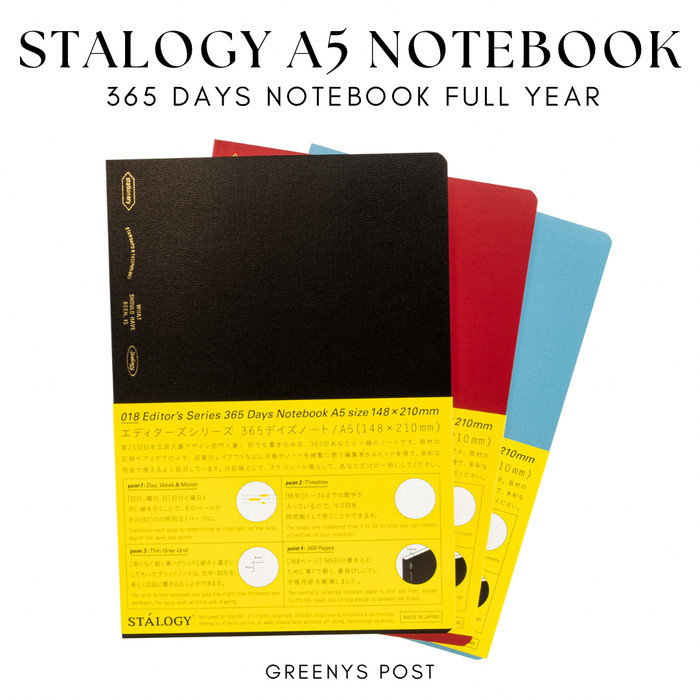 

Stalogy Editor's Series 365 Days Notebook A5 Full Year Grid 4 mm