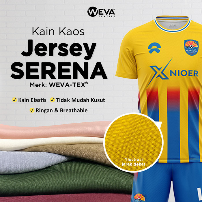 Bahan Kain Jersey Dryfit Serena - Kain Drifit Weva Textile