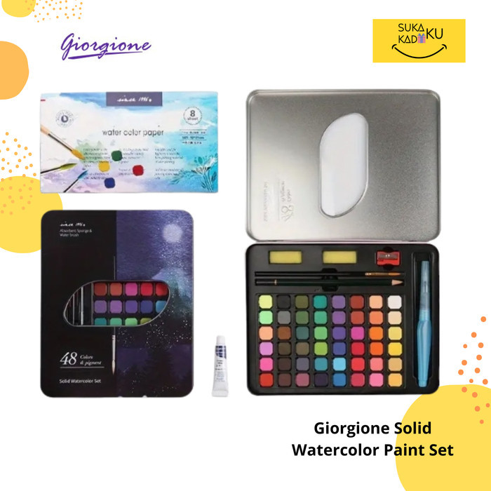 

GIORGIONE Cat Air Padat 48 Color Solid Watercolor Paint Set