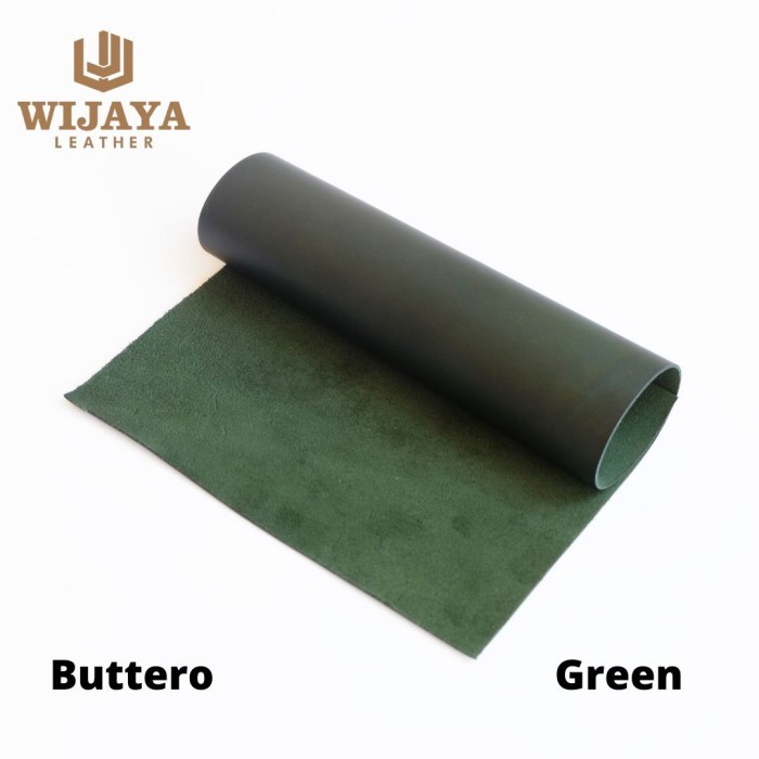 

kulit sapi lembaran panel A3 artikel buttero local warna green