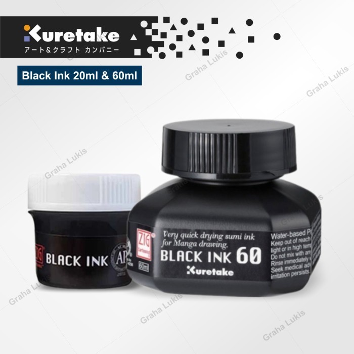 

Kuretake Ink - Black Ink for Manga Drawing