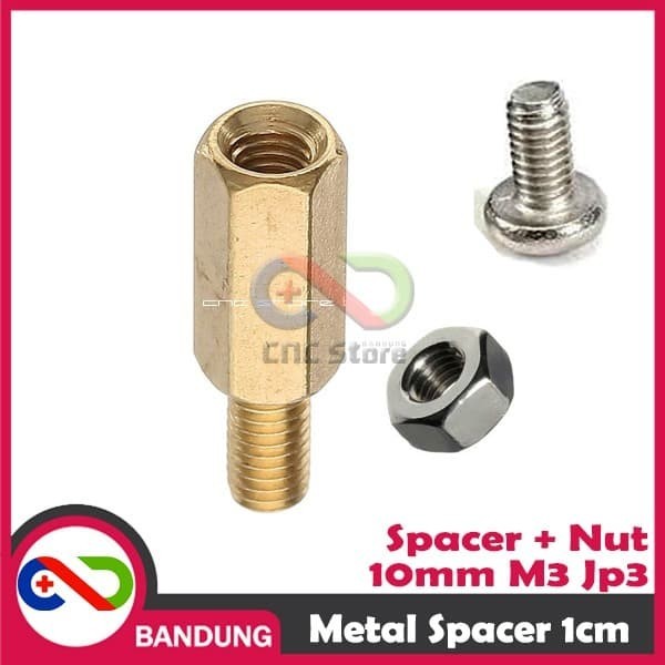 [CNC] SPACER PCB METAL SPACER LOGAM SPACER COPPER 10MM X 3MM 3M