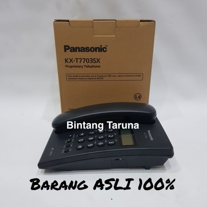 Telepon Kabel Panasonic KX-T7703 Pesawat Telepon Panasonic KX-T7703 (Hitam)