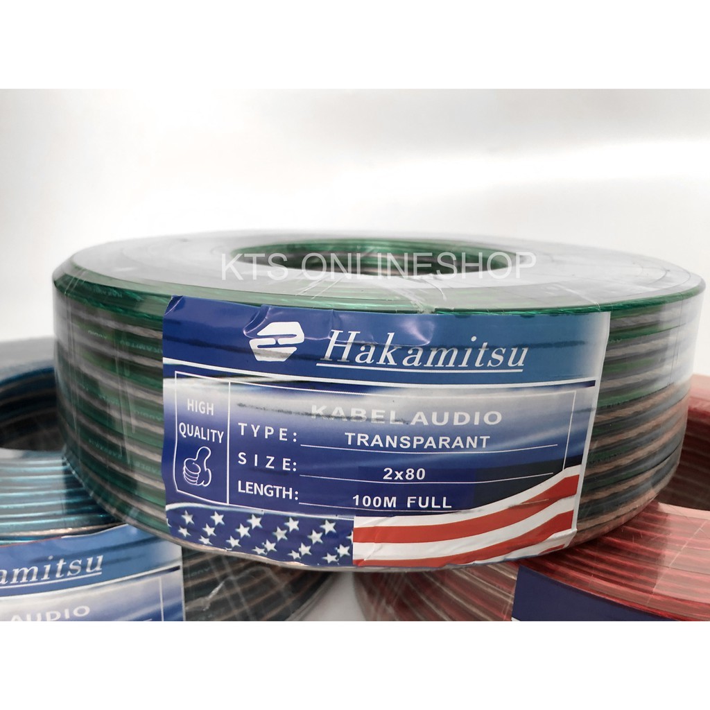 KABEL LISTRIK TRANSPARAN KABEL SERABUT PER ROL 2 X 80 2x80x100Meter