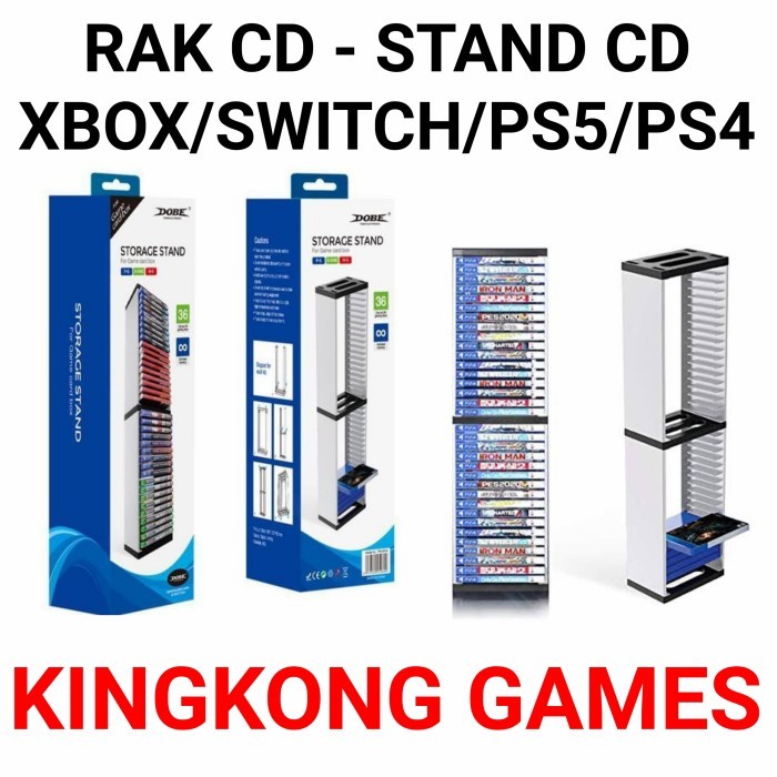 PS5 Storage Stand Rak Disc PS5 PS4 Nintendo Switch Xbox Rak Disc