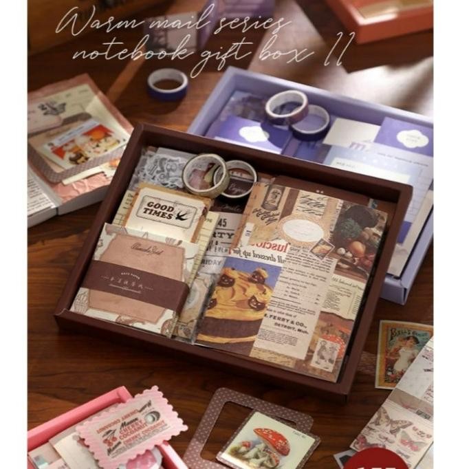 

Scrapbook Set Journal Kit Lengkap Isi 155 Pcs Include Buku + Sticker + Memo + Washi Tape Perlengkapan Journal
