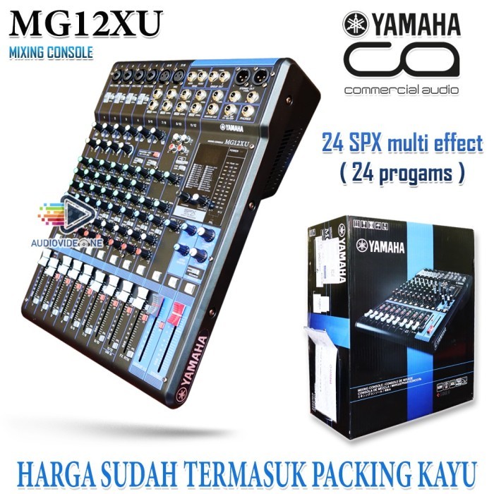 Mixer Yamaha Mg12Xu Mikser Audio 12 Chanel 24 Efek Vokal Digital Mg 12