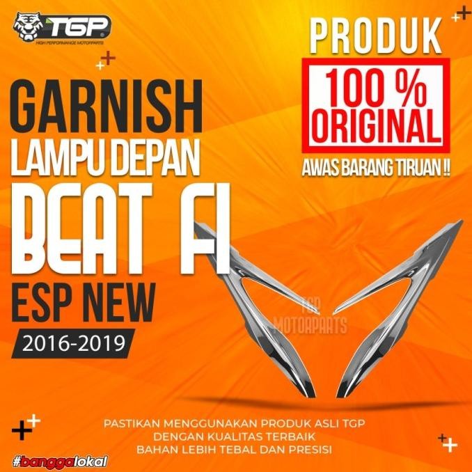 GARNISH LAMPU DEPAN BEAT FI ESP 2016-2019 CW BEAT STREET BLACK CHROME TGP Berkualitas