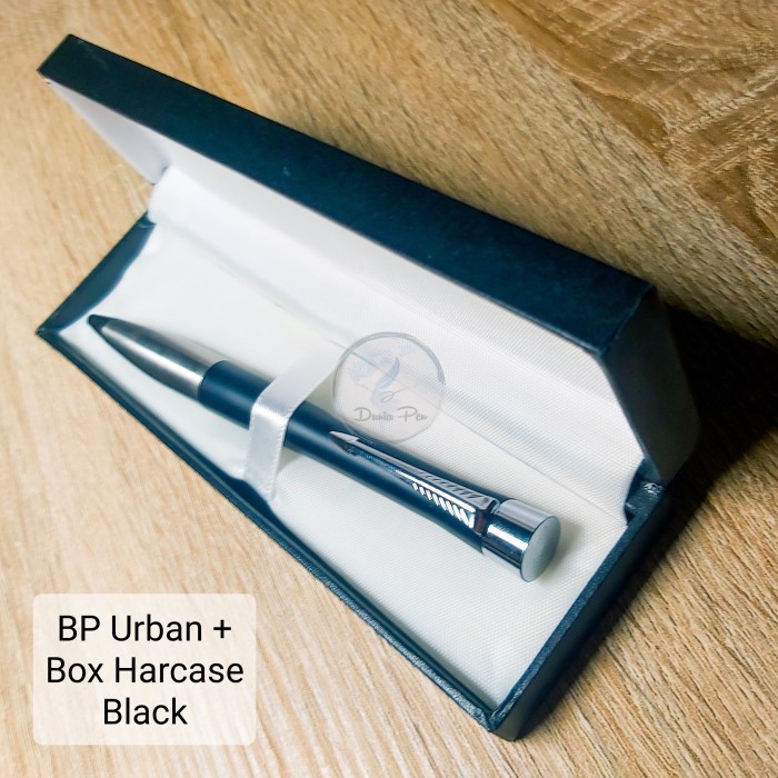 

Box Pen Hardcase Black, Kulit Sintetis Elegan Mewah Kotak Gift Box