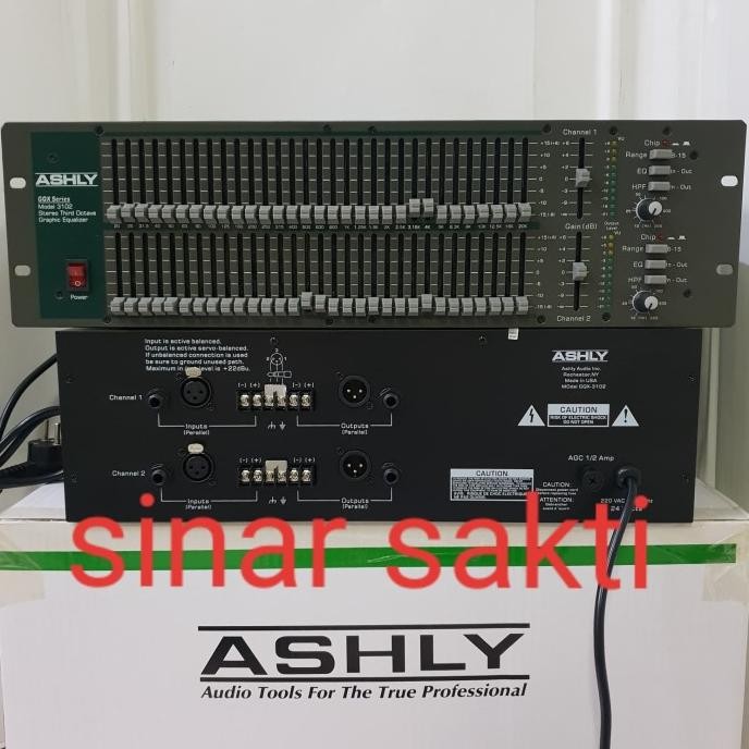 EQUALIZER ASHLY GQX 3102/GQX3102 ( 2 X 31 CHANNEL ) GRADE A++ ORIGINAL DAN TERPERCAYA